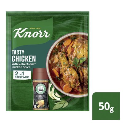 Knorr Tasty Chicken 2in1 Stew Mix with Robertsons Chicken Spice 50g