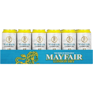 Mayfair Gin London Dry Gin & Tonic Cans 24 x 440ml