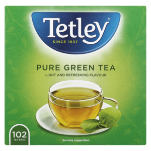 Tetley Pure Green Tea Teabags 102 Pack