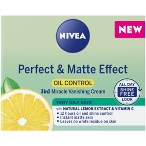 NIVEA Perfect & Matte Effect Oil Control 3-in-1 Miracle Vanishing Cream Very Oily Skin 50ml