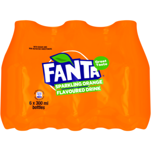 Fanta Orange Soft Drinks 6 x 300ml
