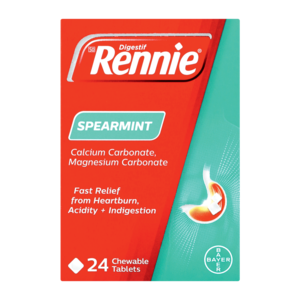 Rennie Digestif Spearmint Flavoured Antacid Chewable Tablets 24 Pack