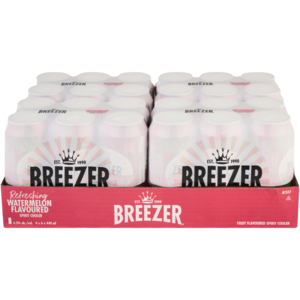 Breezer Watermelon Flavour Spirit Cooler Cans 24 x 440ml