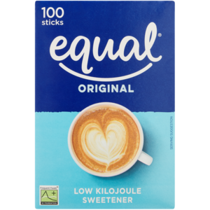 Equal Low Kilojoule Sweetener Sticks 100 Pack