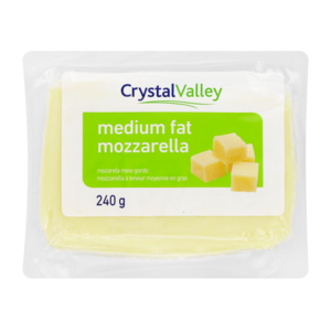 Crystal Valley Medium Fat Mozzarella Cheese 240g