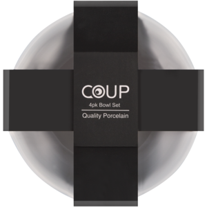 Coup White Porcelain Bowl Set 4 Piece