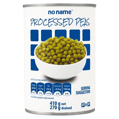 PnP No Name Processed Peas 410g