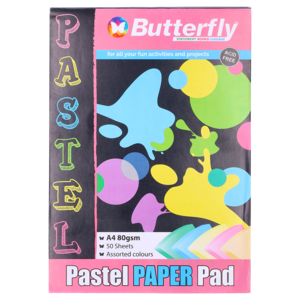 Butterfly Pastel Paper Pad 50 Sheet