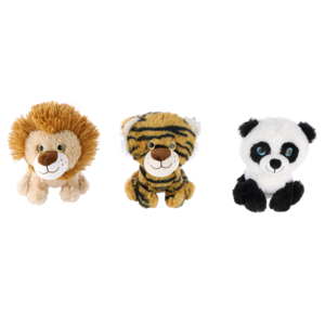 Wild Animal Sitting Plush 19cm (Type May Vary)