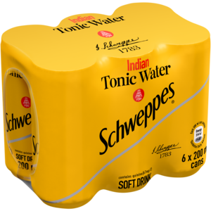 Schweppes Indian Tonic Water Cans 6 x 200ml