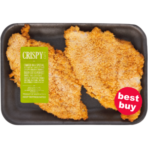 Crispy Cuts Crumbed Chicken Schnitzel Per kg
