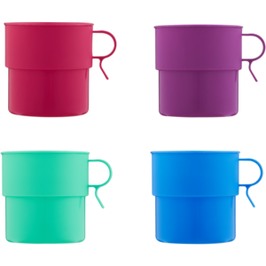 Plastic Coffee Mug 300ml (Colour May Vary)