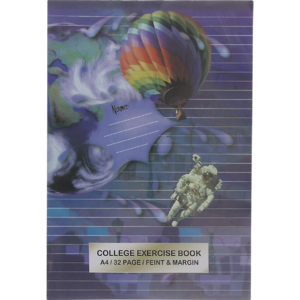 A4 College Exercise Book Feint and Margin 32 Page
