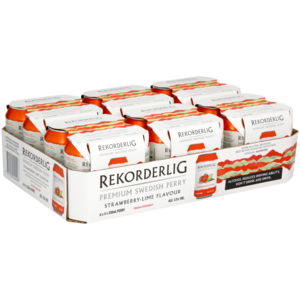 Rekorderlig Strawberry-Lime Perry Cans 24 x 330ml
