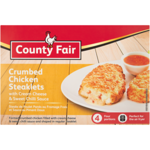 County Fair Frozen Chicken Steaklet With Cream Cheese & Sweet Chilli Sauce 400g