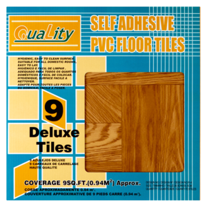 Quality Brown Pattern Self Adhesive PVC Floor Tiles 9 Pack