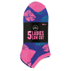 Bare Basics Ladies Low Cut Socks 5 Pack (Colour May Vary)