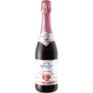 Royalty White Grape & Strawberry Flavoured Non-Alcoholic Sparkling Juice Bottle 750ml