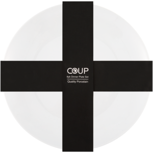 Coup White Porcelain Dinner Plate Set 4 Piece