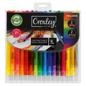 Croxley Retractable Wax Crayons 16 Pack