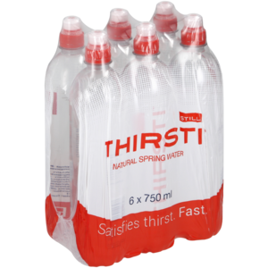 Thirsti Natural Still Spring Water 6 x 750ml