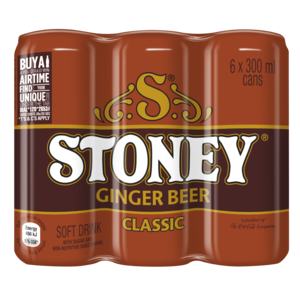 Stoney Ginger Beer Classic Soft Drink Cans 6 x 300ml