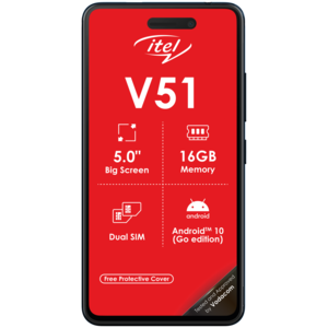itel V51 Black Dual SIM Smartphone Cellphone 5-inch 8GB (Vodacom)