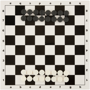 Cardboard Checkers Game 33 Piece