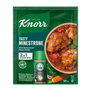 Knorr Tasty Minestrone Soup 2-in-1 Stew Mix with Robertsons Mixed Herbs 50g