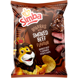 Simba Smoked Beef Flavoured Potato Chips Bag 36g