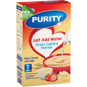 PURITY Fruity Custard Flavoured Baby Cereal With Milk 450g