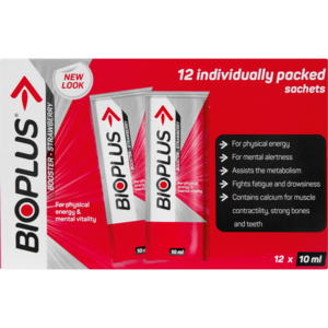 Bioplus Strawberry Energy Tonic Sachets 12 x 10ml