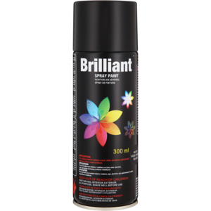 Brilliant High Heat Black Spray Paint Can 300ml