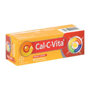 Cal-C-Vita Orange Flavoured Immune Support Effervescent Tablets 10 Pack