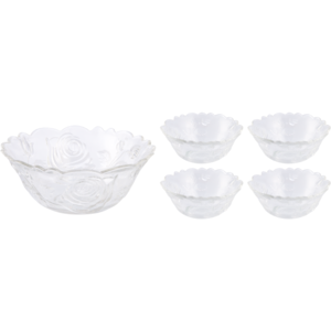 Salad Rose Bowl Set 5 Piece