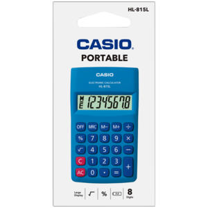 Casio Blue HL815L 8 Digit Calculator