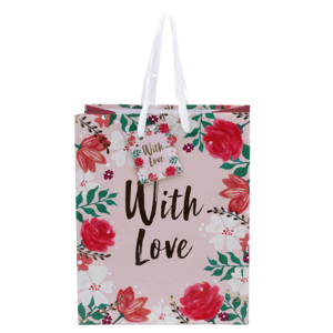 Floral Print Medium Gift Bag