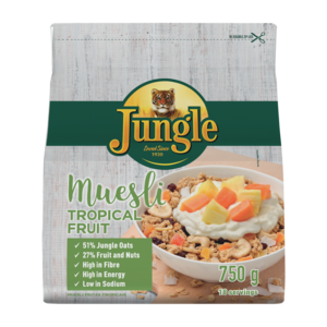 Jungle Energy Crunch Tropical Fruit Muesli Cereal 750g