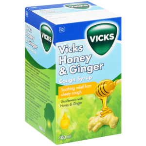 Vicks Honey & Ginger Cough Syrup 100ml