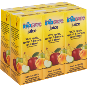 Infacare 100% Apple, Apricot & Banana Juice Blend 6 x 200ml