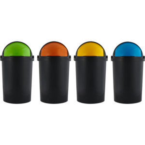 Alplas Plastics Recycled Plastic Roll Top Bin 25L (Colour May Vary)​​