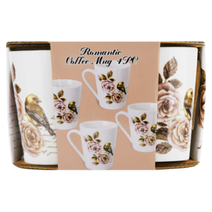 Romantic Coffee Mug 4 Piece