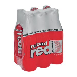 Red Square Reload Energy Drink Bottle 6 x 275ml