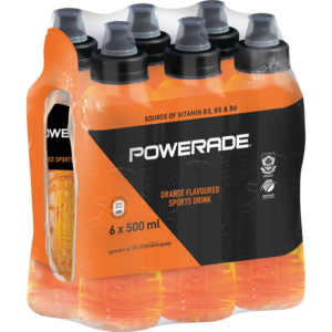 Powerade Orange Sports Drink s6 x 500ml