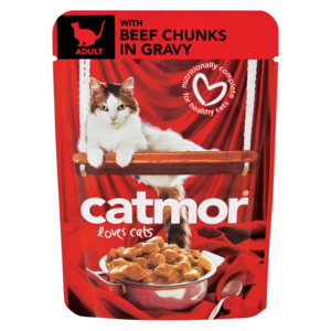 Catmor Beef Chunks In Gravy Cat Food Pouch 70g