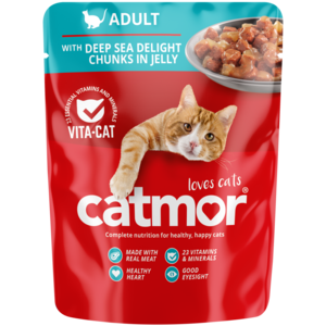 Catmor Deep Sea Delight Chunks In Jelly Adult Wet Cat Food 70g