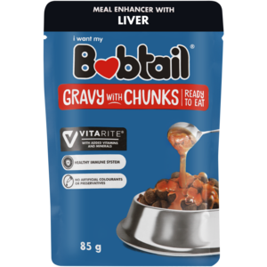 Bobtail Liver Gravy With Chunks Dog Food 85g
