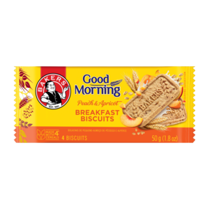 Bakers Good Morning Peach & Apricot Flavoured Breakfast Biscuits 50g