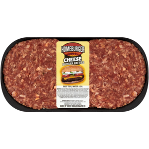 Homeburger Cheese Burger Patties Per kg