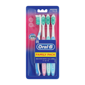 Oral-B Delicate White Family Pack Toothbrushes 4 Pack